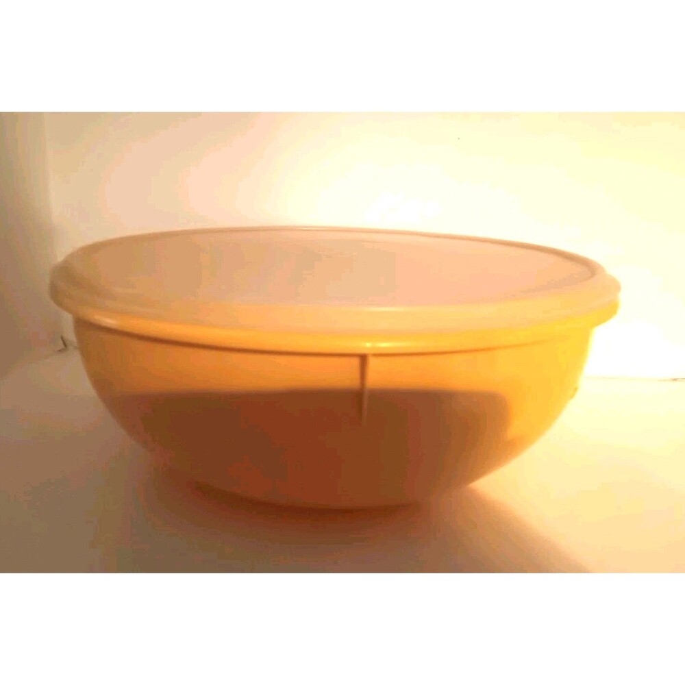 Tupperware Fix-n-Mix  Lge Yellow Bowl 274-5 w Lid 224-5 USA 26 Cup Vtg 70s